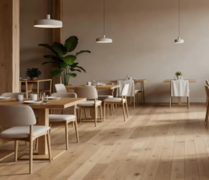 Intérieur de loft lumineux avec grandes baies vitrées et mobilier contemporain